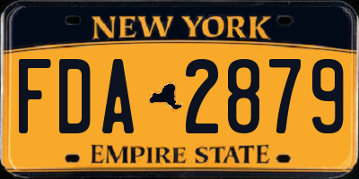 NY license plate FDA2879