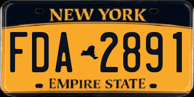 NY license plate FDA2891