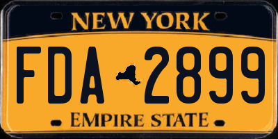 NY license plate FDA2899