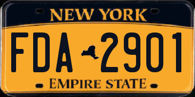 NY license plate FDA2901