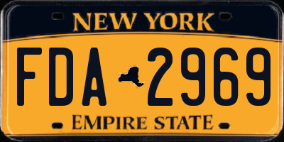 NY license plate FDA2969