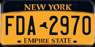 NY license plate FDA2970