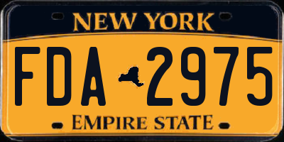 NY license plate FDA2975