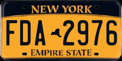 NY license plate FDA2976