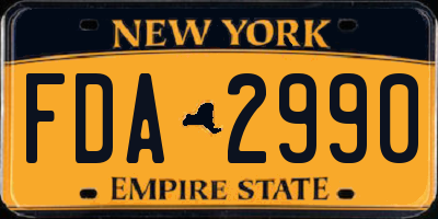 NY license plate FDA2990