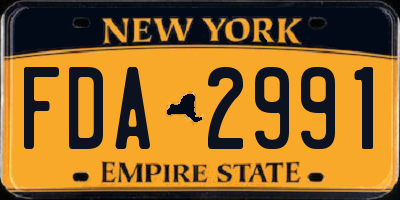 NY license plate FDA2991