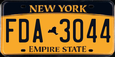 NY license plate FDA3044