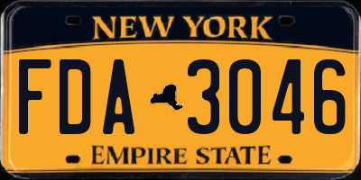 NY license plate FDA3046