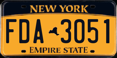 NY license plate FDA3051