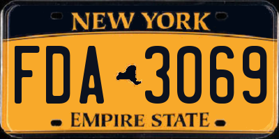 NY license plate FDA3069