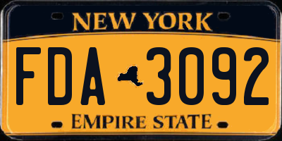 NY license plate FDA3092