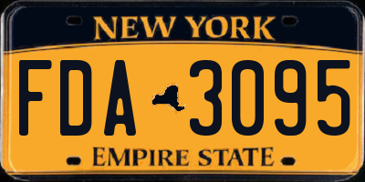 NY license plate FDA3095