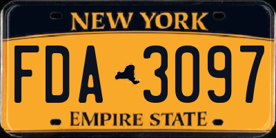 NY license plate FDA3097