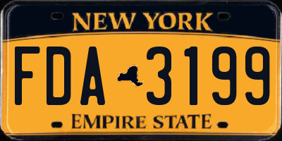 NY license plate FDA3199