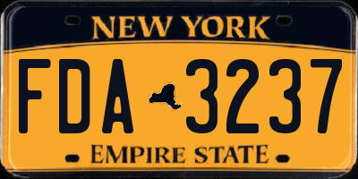 NY license plate FDA3237
