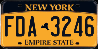 NY license plate FDA3246