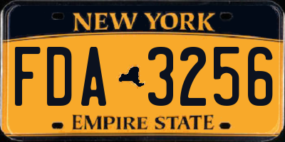 NY license plate FDA3256