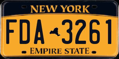 NY license plate FDA3261