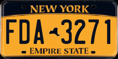 NY license plate FDA3271