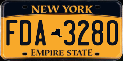 NY license plate FDA3280