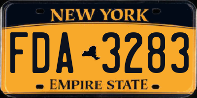 NY license plate FDA3283