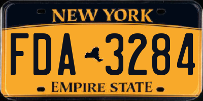 NY license plate FDA3284