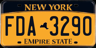 NY license plate FDA3290