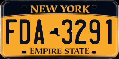 NY license plate FDA3291