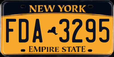 NY license plate FDA3295