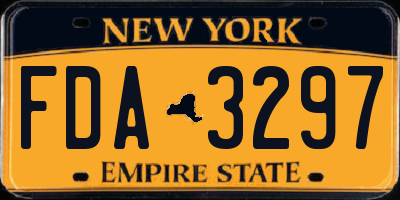 NY license plate FDA3297