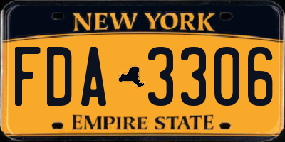 NY license plate FDA3306