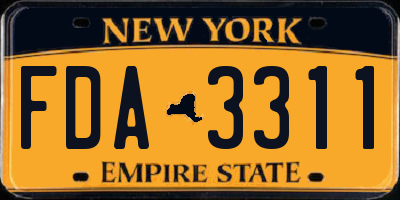 NY license plate FDA3311