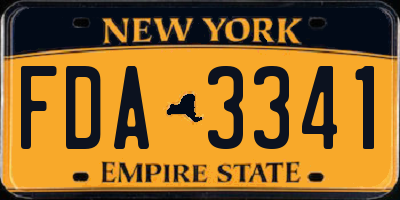 NY license plate FDA3341