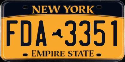 NY license plate FDA3351
