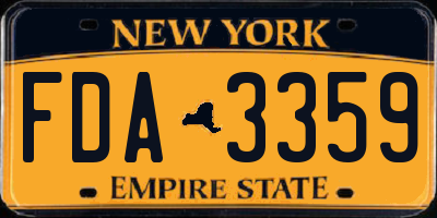 NY license plate FDA3359
