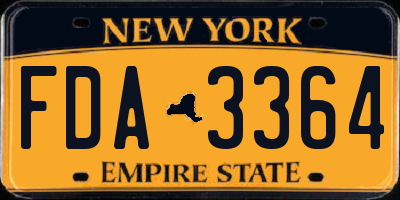 NY license plate FDA3364