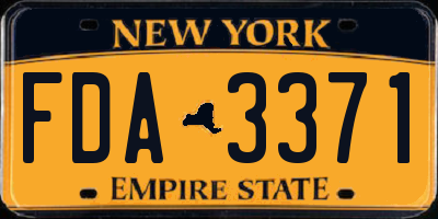 NY license plate FDA3371