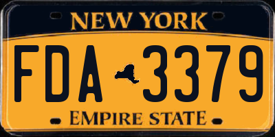 NY license plate FDA3379