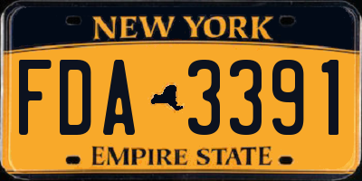 NY license plate FDA3391