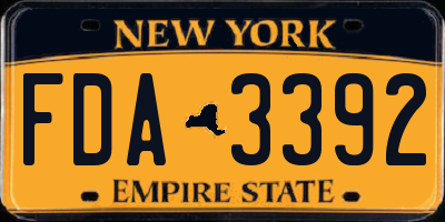 NY license plate FDA3392