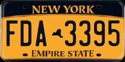 NY license plate FDA3395