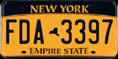 NY license plate FDA3397