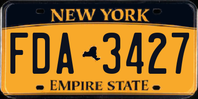 NY license plate FDA3427