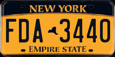 NY license plate FDA3440