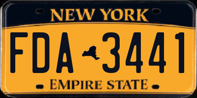 NY license plate FDA3441