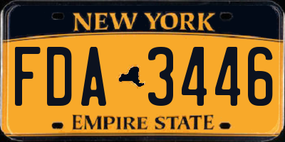 NY license plate FDA3446