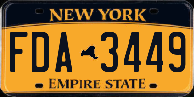 NY license plate FDA3449
