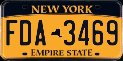 NY license plate FDA3469