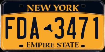 NY license plate FDA3471