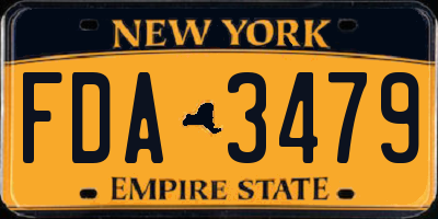 NY license plate FDA3479